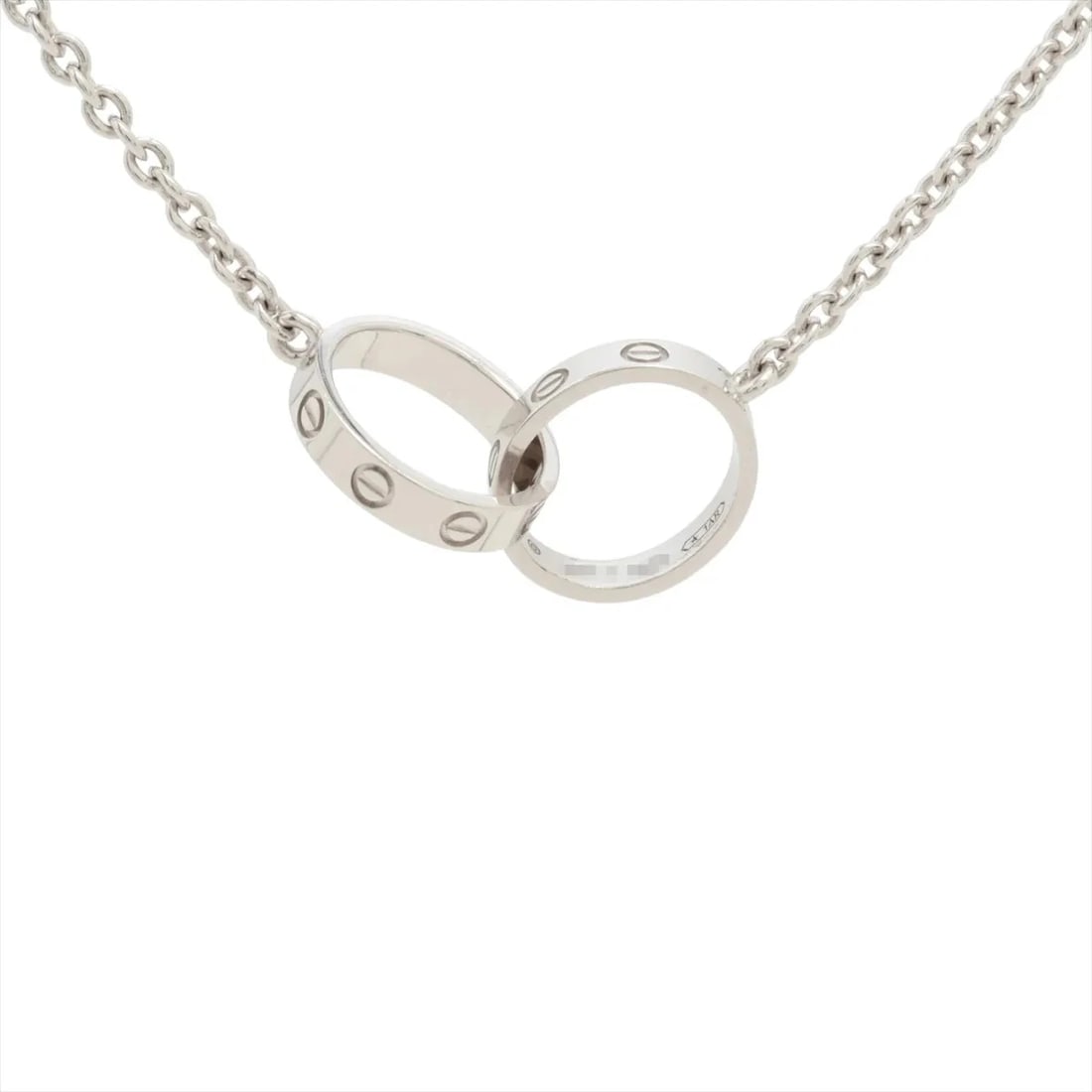 CARTIER BABY LOVE NECKLACE 750(WG): Cartier Baby Love Necklace 750(WG) Brand: Cartier Type/Style: Necklace Material: 750(WG) Color: White Gold Size: Chain length:44cm Accessories: None Accessories Notice: When purchasing pre