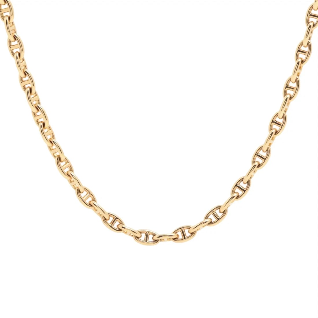 HERMES CHAINE D'ANCRE TPM NECKLACE 750(YG): Hermes Chaine d'Ancre TPM Necklace 750(YG) Brand: Hermes Type/Style: Necklace Material: 750(YG) Color: Gold Size: Chain length:41.3cm Accessories: None Accessories Notice: When purchasing pre-owned