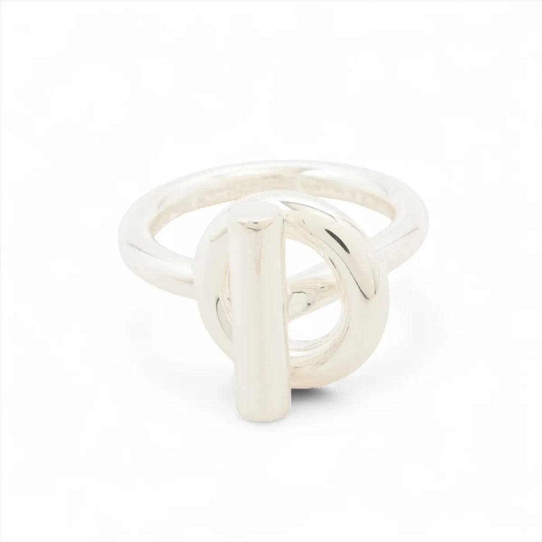 HERMES ECHAPPEE RING 925 SILVER: Hermes Echappee Ring 925 Silver Brand: Hermes Type/Style: Ring Material: 925 Color: Silver Size: 6.75 - 7 US Accessories: None Accessories Notice: When purchasing pre-owned goods, please refer to the