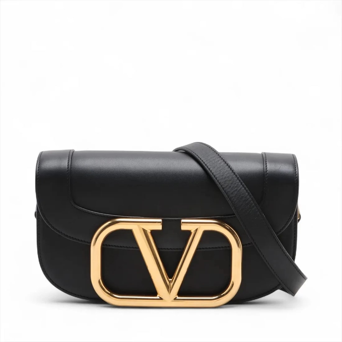 VALENTINO GARAVANI SUPER VEE LEATHER SHOULDER BAG: Valentino Garavani Super Vee Leather Shoulder bag Brand: Valentino Garavani Type/Style: Shoulder Bag Material: Leather Color: Black Size: Height:6.1inchLength:10.4inchDepth:3.0inch Accessories: No