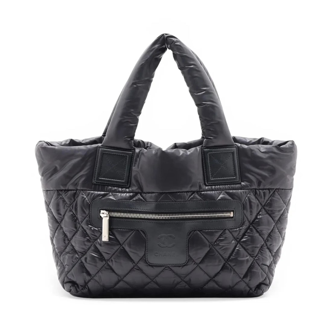 CHANEL COCO COCOON NYLON & LEATHER TOTE BAG: Chanel Coco Cocoon Nylon & Leather Tote bag Brand: Chanel Type/Style: Tote Material: Nylon & Leather Color: Black Size: Height:8.7inchLength:11.4inchDepth:6.3inch Accessories: None Accesso
