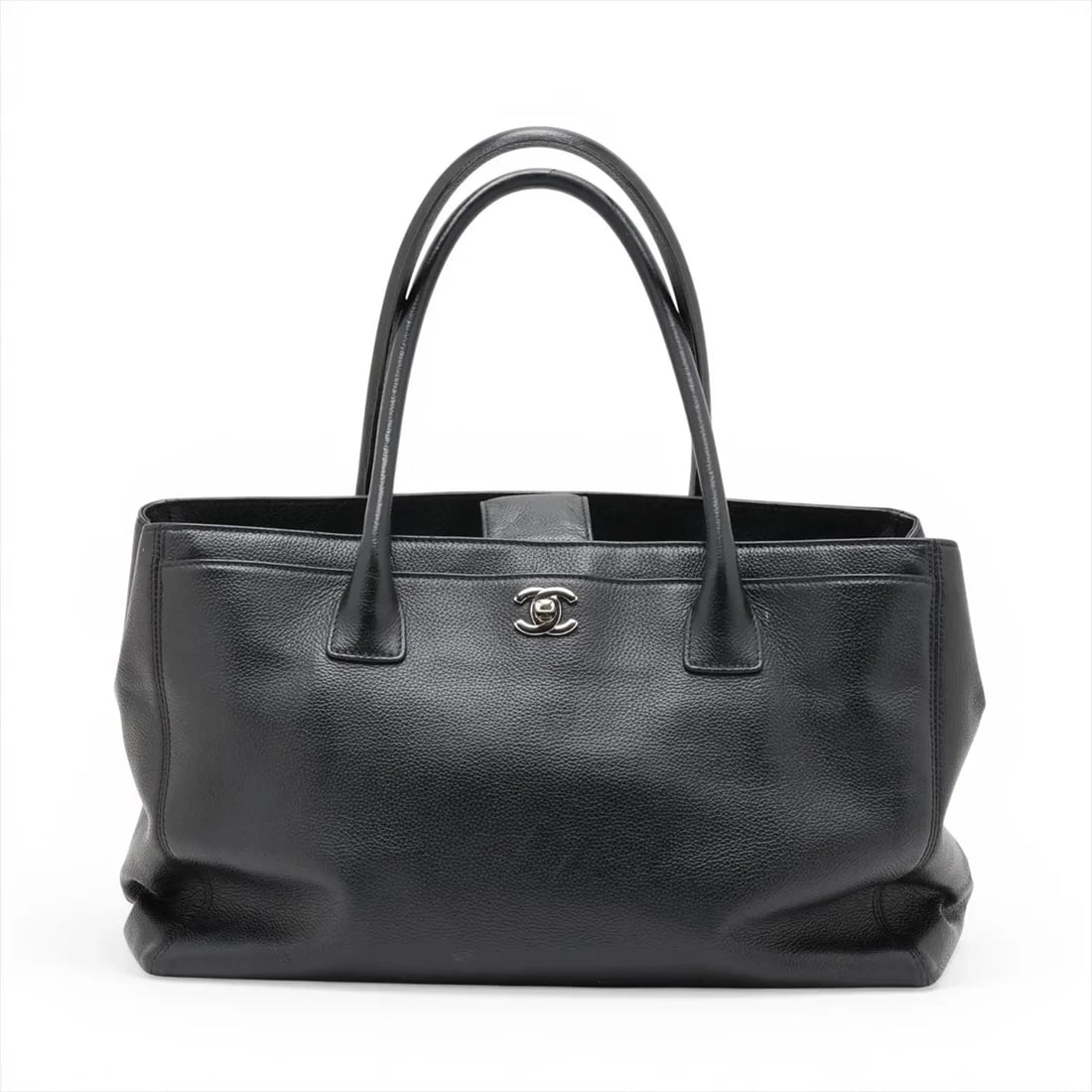 CHANEL EXECUTIVE LEATHER TOTE BAG: Chanel Executive Leather Tote bag Brand: Chanel Type/Style: Tote Material: Leather Color: Black Size: Height:9.1inchLength:13.8inchDepth:5.3inch Accessories: None Accessories Notice: When