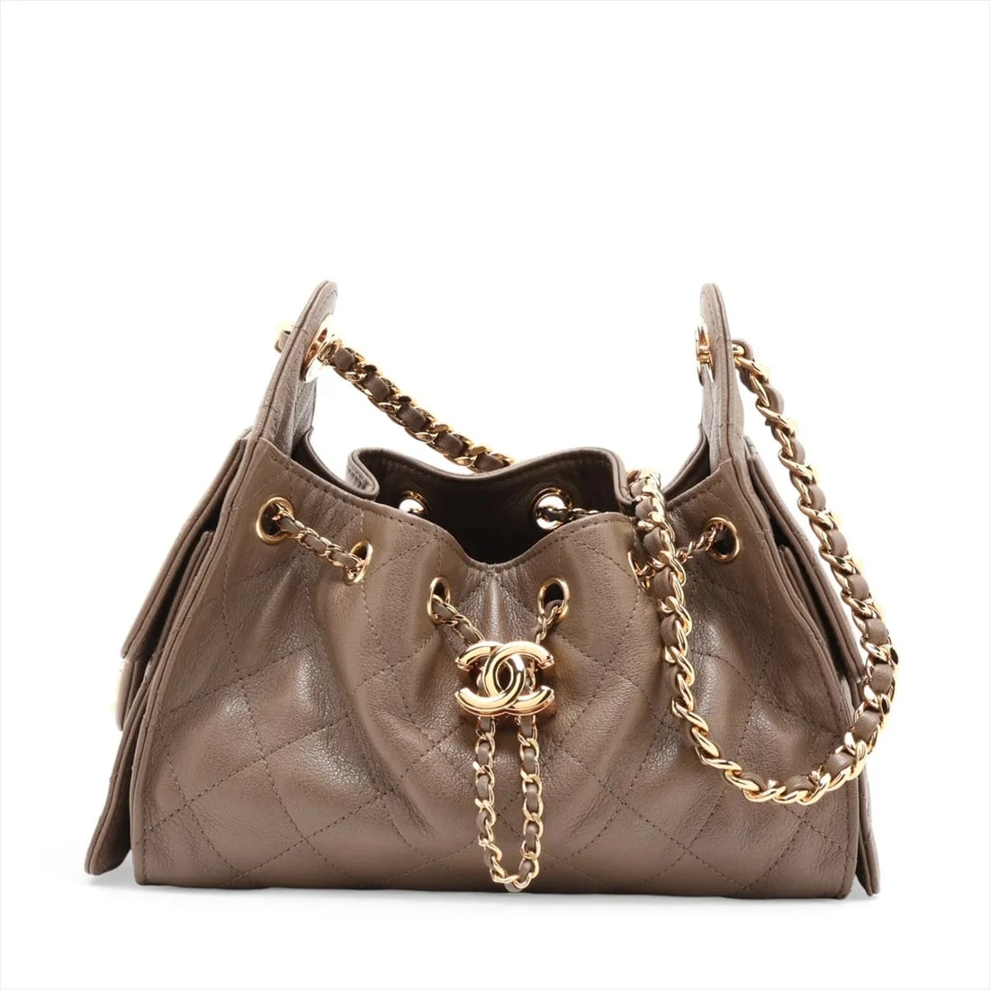 CHANEL 25 MINI LEATHER CHAIN SHOULDER BAG: Chanel 25 Mini Leather Chain Shoulder Bag Brand: Chanel Type/Style: Shoulder Bag Material: Leather Color: Green Size: Height:8.1inchLength:9.3inchDepth:4.3inch Accessories: None Accessorie