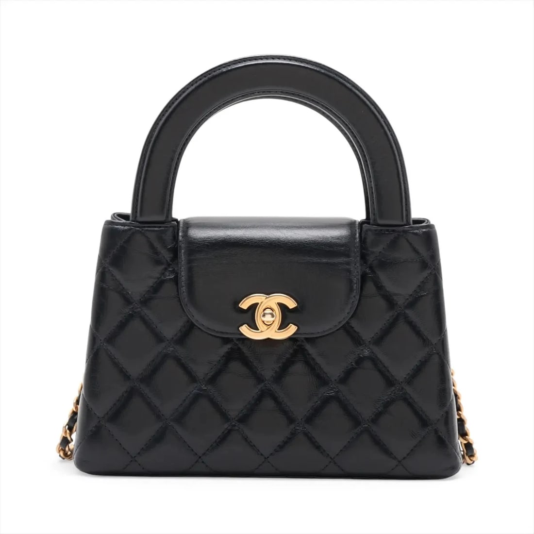 CHANEL MATELASSE LEATHER 2 WAY SHOULDER BAG: Chanel Matelasse Leather 2 Way Shoulder Bag Brand: Chanel Type/Style: Shoulder Bag Material: Leather Color: Black Size: Height:4.9inchLength:7.5inchDepth:2.4inch Accessories: None Accessor