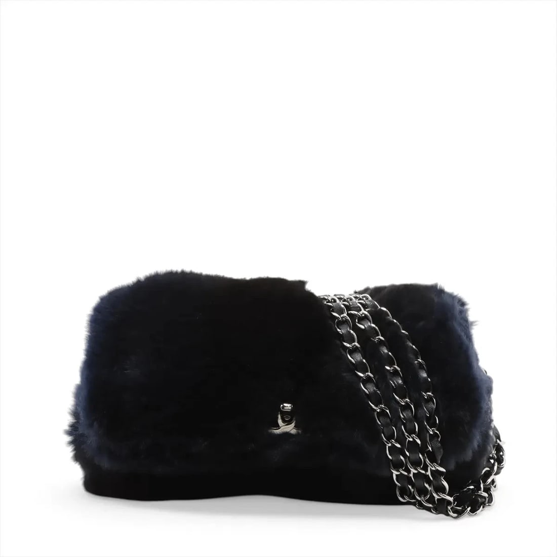 CHANEL COCO MARK FUR CHAIN SHOULDER BAG (1 of 4)