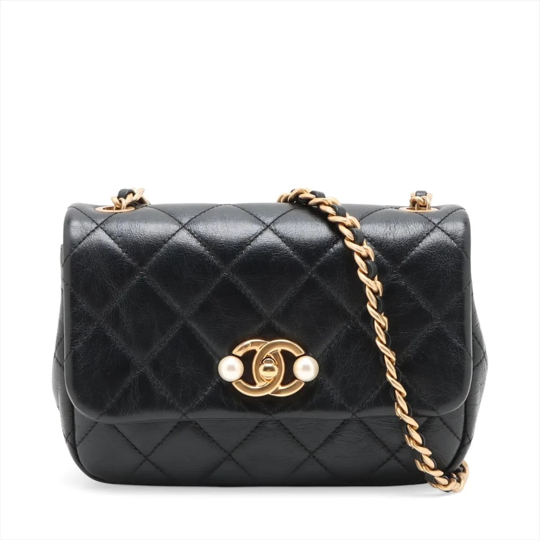 CHANEL MATELASSE LEATHER SINGLE FLAP SINGLE CHAIN BAG: Chanel Matelasse Leather Single Flap Single Chain Bag Brand: Chanel Type/Style: Shoulder Bag Material: Leather Color: Black Size: Height:5.1inchLength:7.5inchDepth:1.6inch Accessories: None