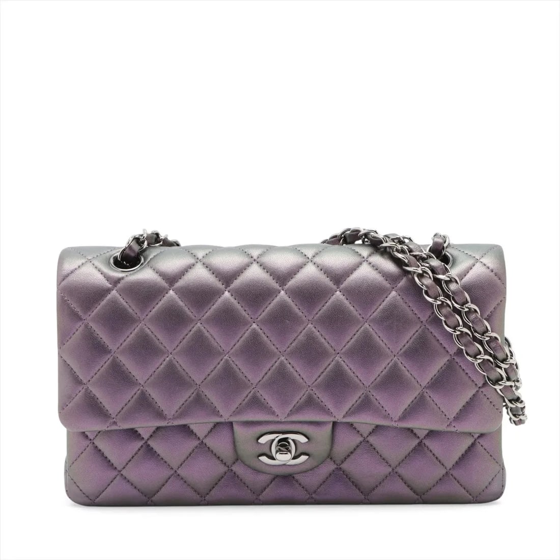 CHANEL MATELASSE 25 LAMBSKIN DOUBLE CHAIN BAG (1 of 5)