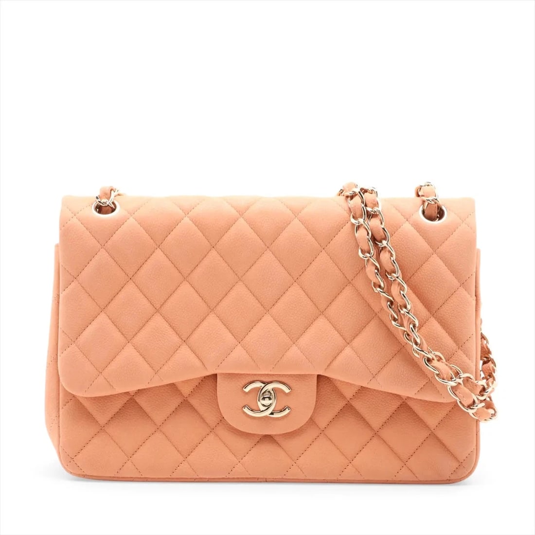 CHANEL DEKAMATRASSE 30 LARGE CAVIAR SKIN DOUBLE CHAIN BAG (1 of 4)