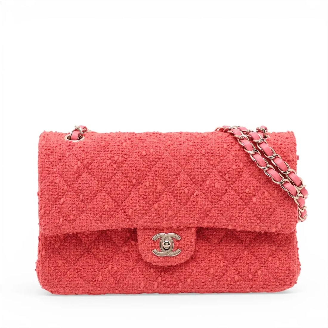 CHANEL MATELASSE 25 TWEED DOUBLE CHAIN BAG (1 of 5)