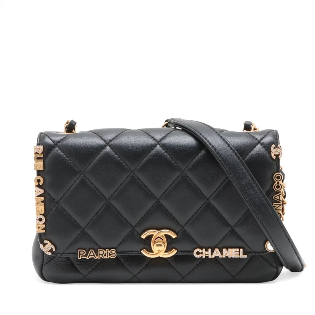 CHANEL MINI MATELASSE LAMBSKIN SINGLE FLAP SINGLE CHAIN BAG: Chanel Mini Matelasse Lambskin Single Flap Single Chain Bag Brand: Chanel Type/Style: Shoulder Bag Material: Lambskin Color: Black Size: Height:4.9inchLength:7.5inchDepth:2.4inch Accessories: None
