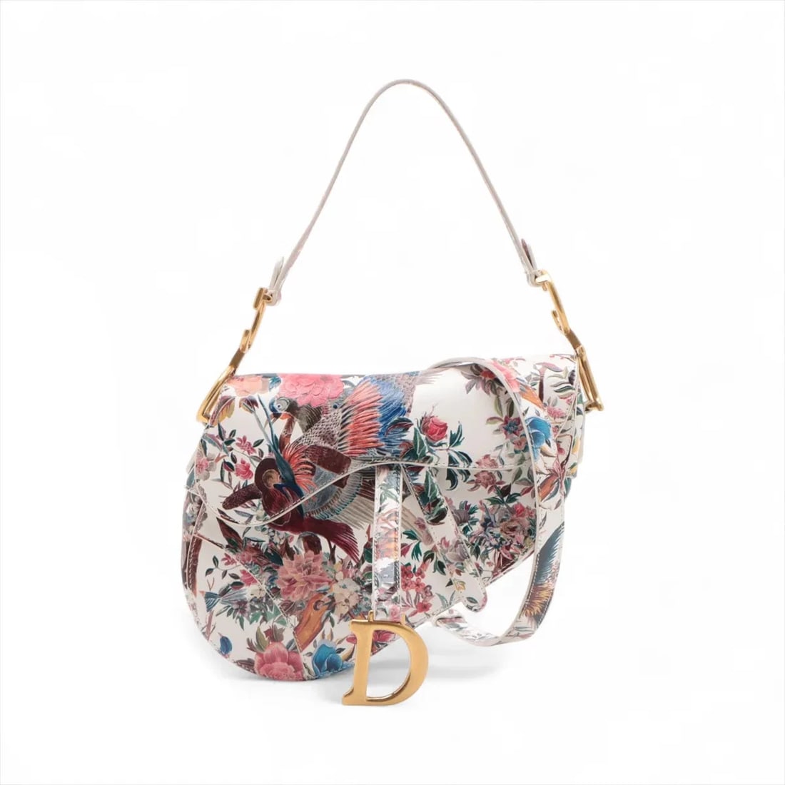 CHRISTIAN DIOR SADDLE BAG LEATHER 2 WAY HANDBAG: Christian Dior Saddle Bag Leather 2 Way Handbag Brand: Christian Dior Type/Style: Top Handle Bag Material: Leather Color: Multicolor Size: Height:7.9inchLength:9.3inchDepth:2.4inch Accessories: No