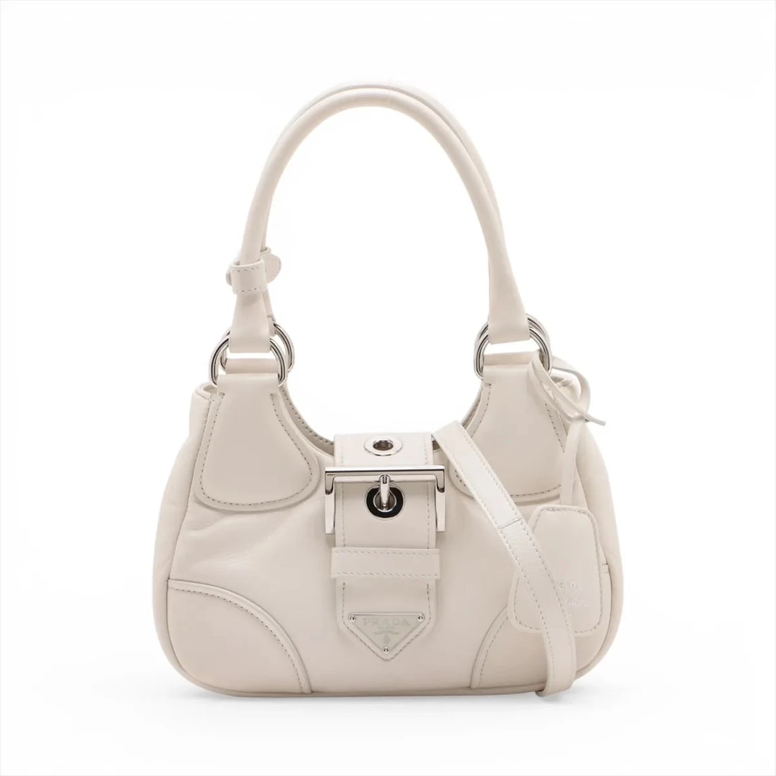 PRADA NAPPA SOFT MOON LEATHER 2 WAY HANDBAG (1 of 5)