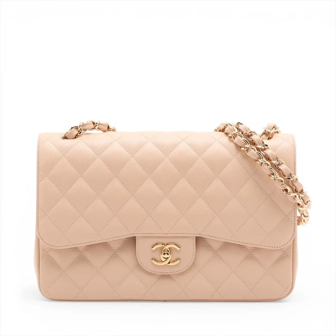 CHANEL DEKAMATRASSE 30 LARGE CAVIAR SKIN DOUBLE CHAIN BAG (1 of 4)