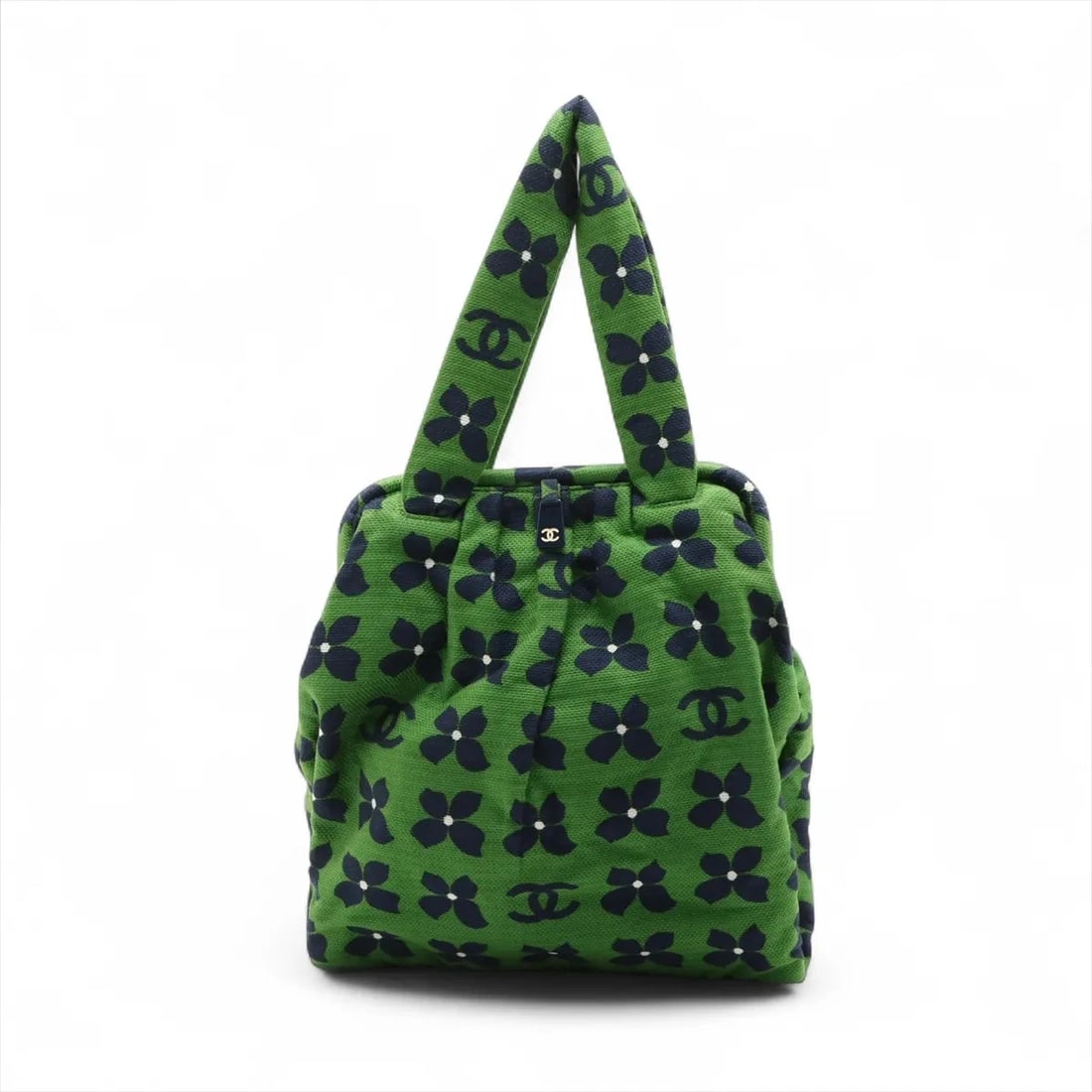 CHANEL COCO MARK FABRIC HAND BAG (1 of 4)