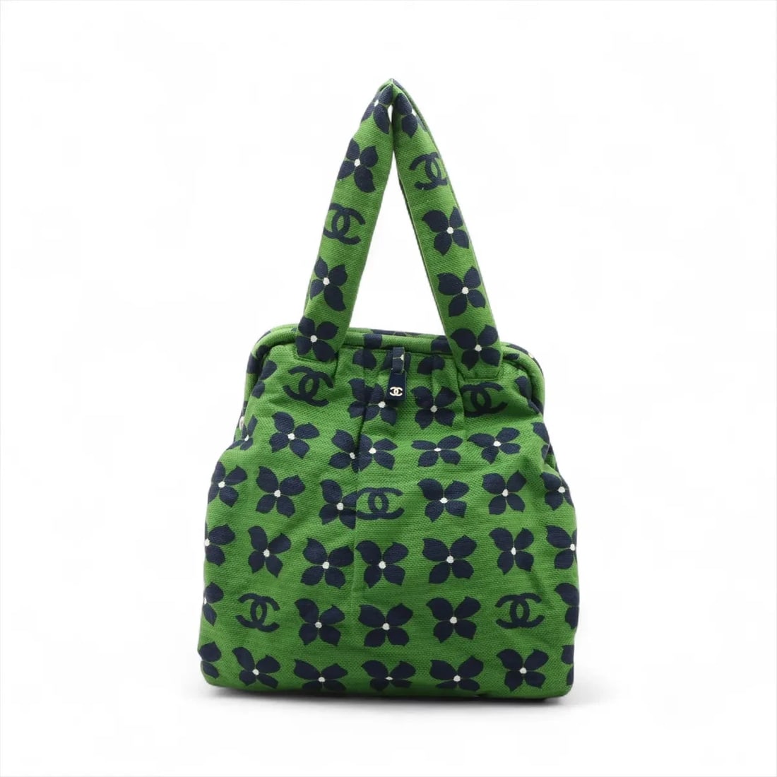 CHANEL COCO MARK FABRIC HAND BAG - 2