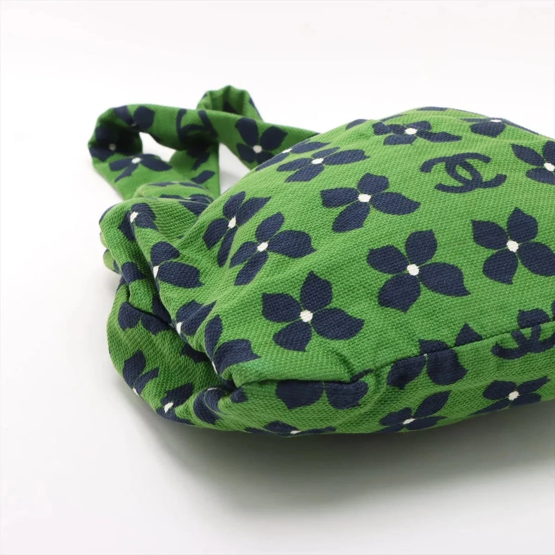CHANEL COCO MARK FABRIC HAND BAG - 4