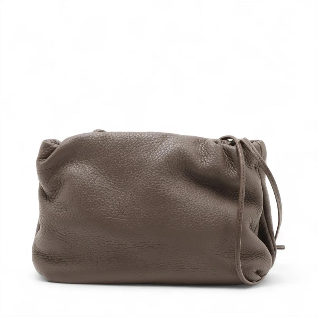 THE ROW BOURSE LEATHER SHOULDER BAG BROWN: The Row Bourse Leather Shoulder bag Brown Brand: The Row Type/Style: Shoulder Bag Material: Leather Color: Brown Size: Height:5.7inchLength:9.4inchDepth:2.2inch Accessories: None Accessories Notice: