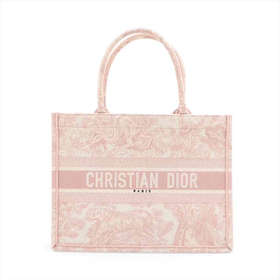 CHRISTIAN DIOR TOILE DOO JUY TOTE MEDIUM CANVAS TOTE BAG: Christian Dior Toile Doo JUY Tote Medium canvas Tote bag Brand: Christian Dior Type/Style: Tote Material: canvas Color: Pink Size: Height:10.6inchLength:14.0inchDepth:5.5inch Accessories: None