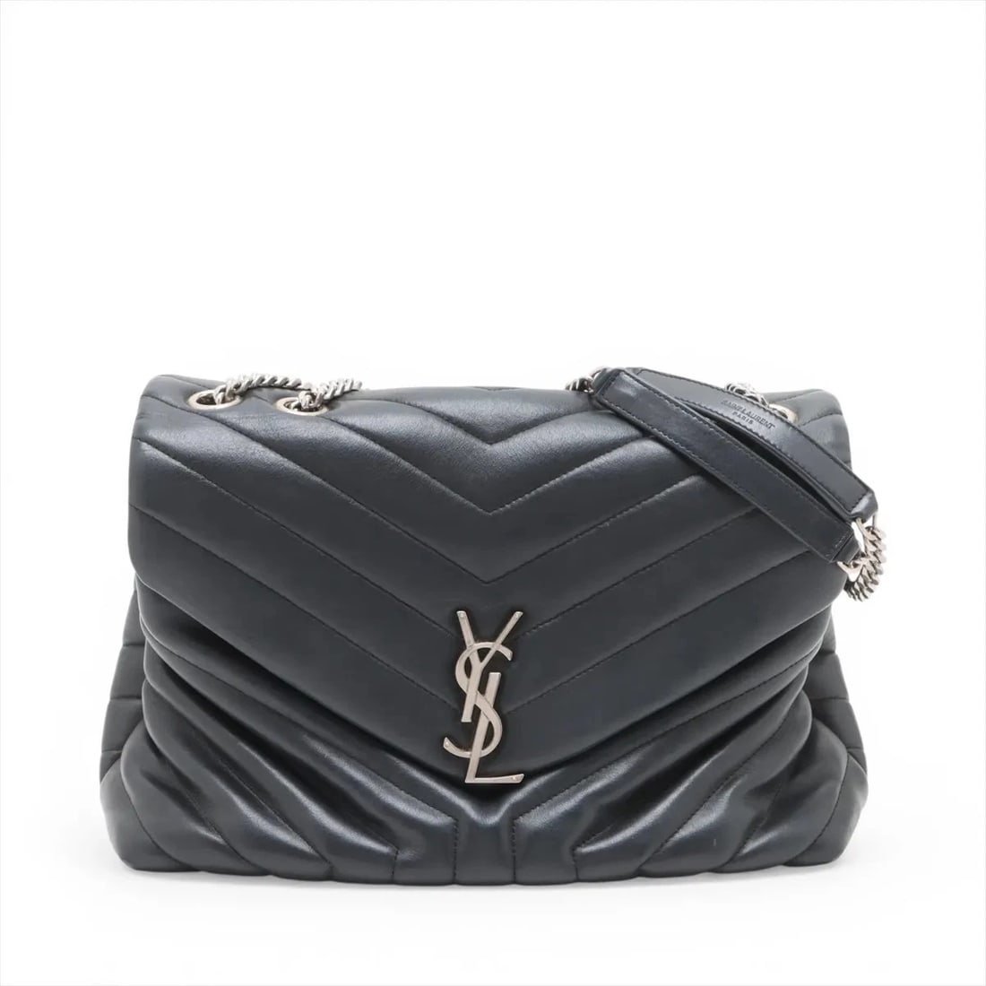 SAINT LAURENT PARIS LULU MEDIUM LEATHER CHAIN SHOULDER BAG: Saint Laurent Paris Lulu Medium Leather Chain Shoulder Bag Brand: Saint Laurent Paris Type/Style: Shoulder Bag Material: Leather Color: Black Size: Height:7.9inchLength:11.4inchDepth:4.5inch Acces