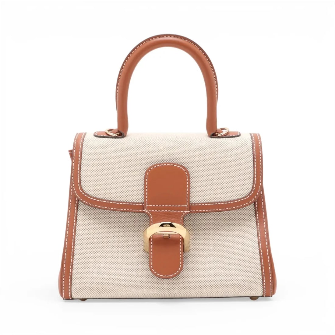 DELVAUX BRILLON PM CANVAS & LEATHER HAND BAG (1 of 4)
