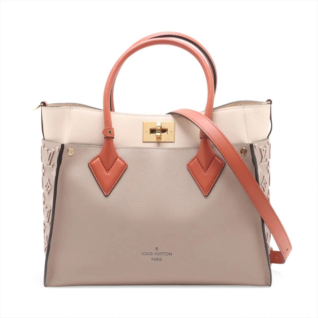 LOUIS VUITTON MONOGRAM TUFFETAGE BEIGE: Louis Vuitton Monogram Tuffetage Beige Brand: Louis Vuitton Type/Style: Top Handle Bag Material: None Color: Beige Size: Height:9.8inchLength:12.2inchDepth:5.5inch Accessories: None Access