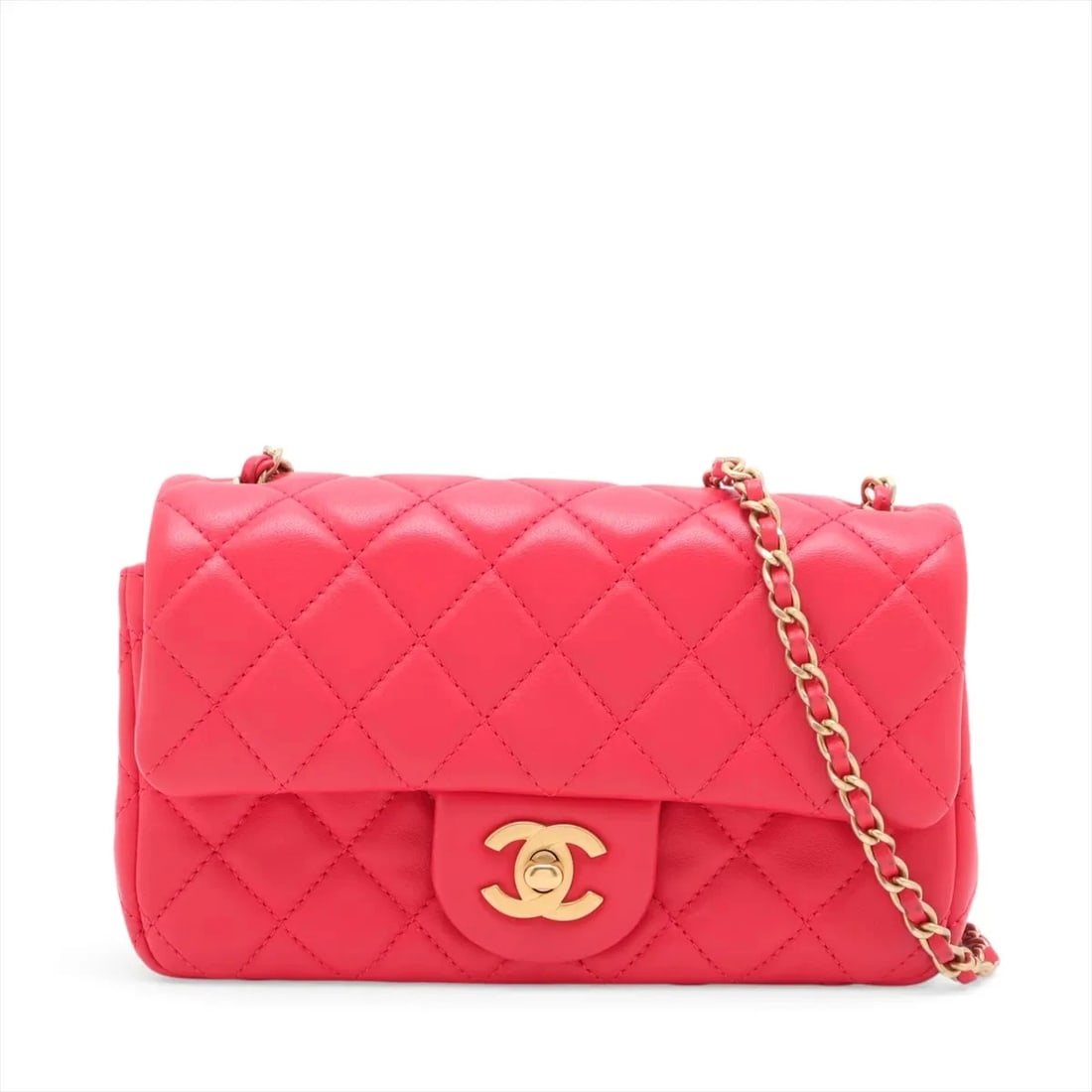 CHANEL MINI MATELASSE LAMBSKIN SINGLE CHAIN BAG (1 of 4)
