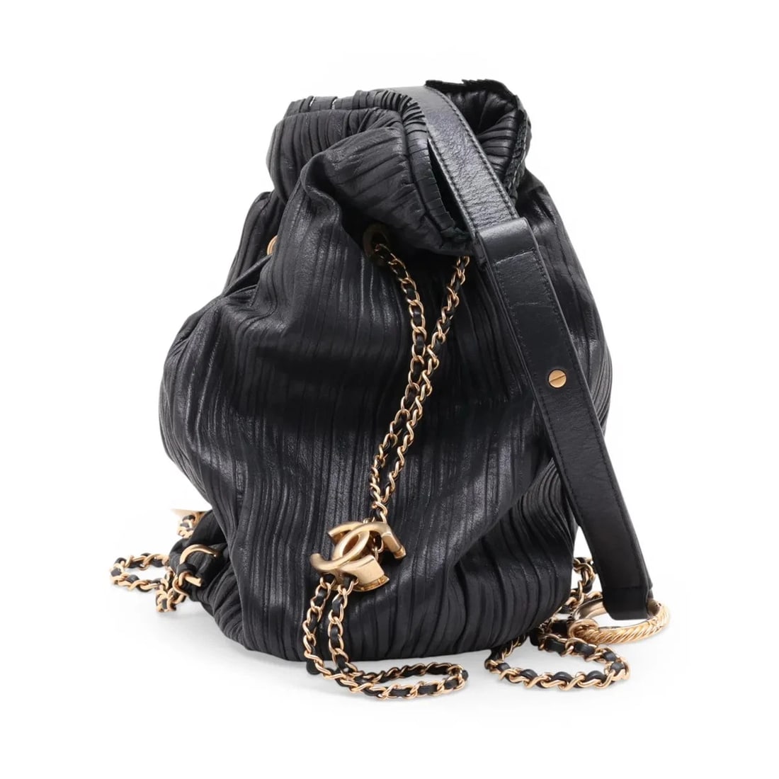 CHANEL COCO MARK SPARKLE LEATHER CHAIN SHOULDER BAG (1 of 3)