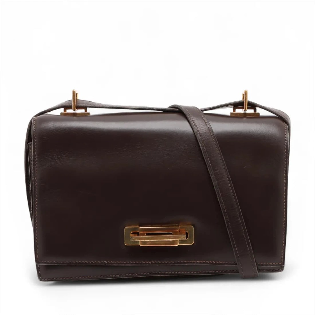 HERMES KITODU BOX CALF BROWN GOLD METAL (1 of 4)
