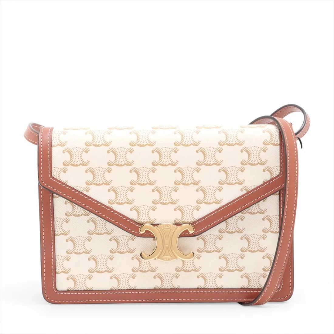 CELINE TRIOMPHE PVC & LEATHER SHOULDER BAG (1 of 4)