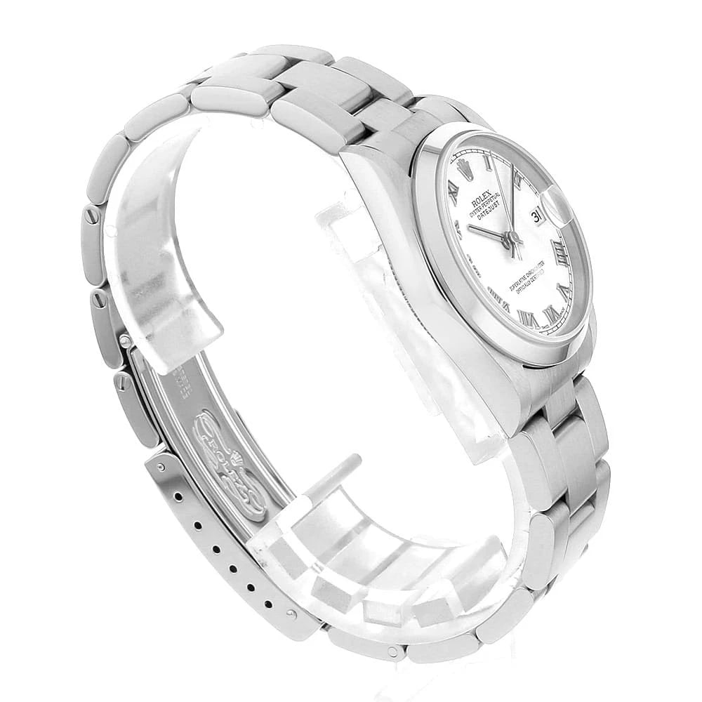 ROLEX DATEJUST WHITE WATCH - 3