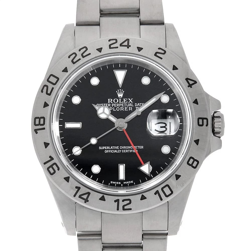 ROLEX EXPLORER BLACK WATCH: ROLEX Explorer black Watch Brand: ROLEX Type/Style: Wrist watch Material: Band Material Stainless Steel, Case Material Stainless Steel Color: Dial Color Black Size: Case:WCircumference of Wrist:18.5cm
