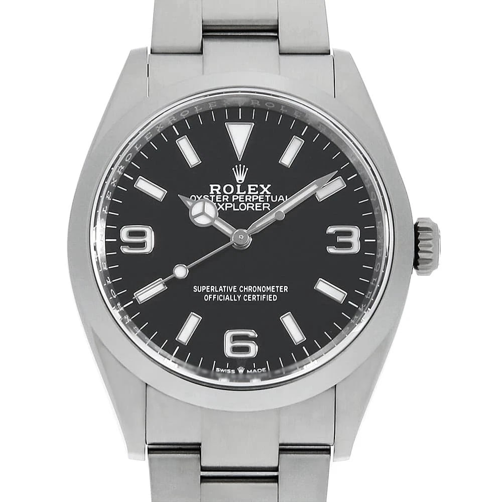 ROLEX EXPLORER BLACK WATCH: ROLEX Explorer black Watch Brand: ROLEX Type/Style: Wrist watch Material: Band Material Stainless Steel, Case Material Stainless Steel Color: Dial Color Black Size: Case:W36mm Circumference of