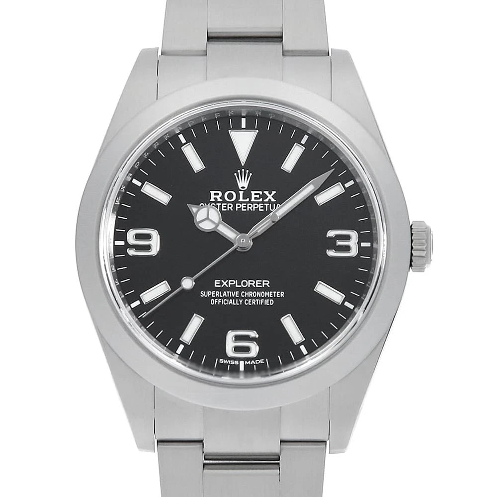 ROLEX EXPLORER WHITE BLACK WATCH: ROLEX Explorer White black Watch Brand: ROLEX Type/Style: Wrist watch Material: Band Material Stainless Steel, Case Material Stainless Steel Color: Dial Color Black Size: Case:WCircumference of Wrist: