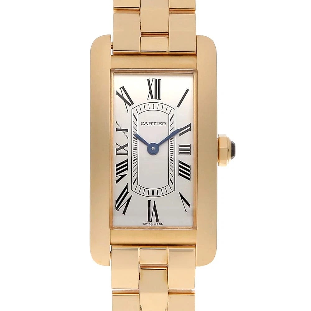 CARTIER TANK YELLOW GOLD WATCH: Cartier Tank yellow gold Watch Brand: Cartier Type/Style: Wrist watch Material: Band Material Yellow Gold, Case Material Yellow Gold Color: Dial Color Silver Size: Case:W35.4mm x H19.4mm