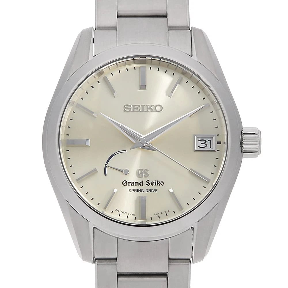 GRAND SEIKO HERITAGE COLLECTION SPRING DRIVE WATCH: Grand Seiko Heritage Collection Spring Drive Watch Brand: Grand Seiko Type/Style: Wrist watch Material: Band Material Stainless Steel, Case Material Stainless Steel Color: Dial Color Silver Size: