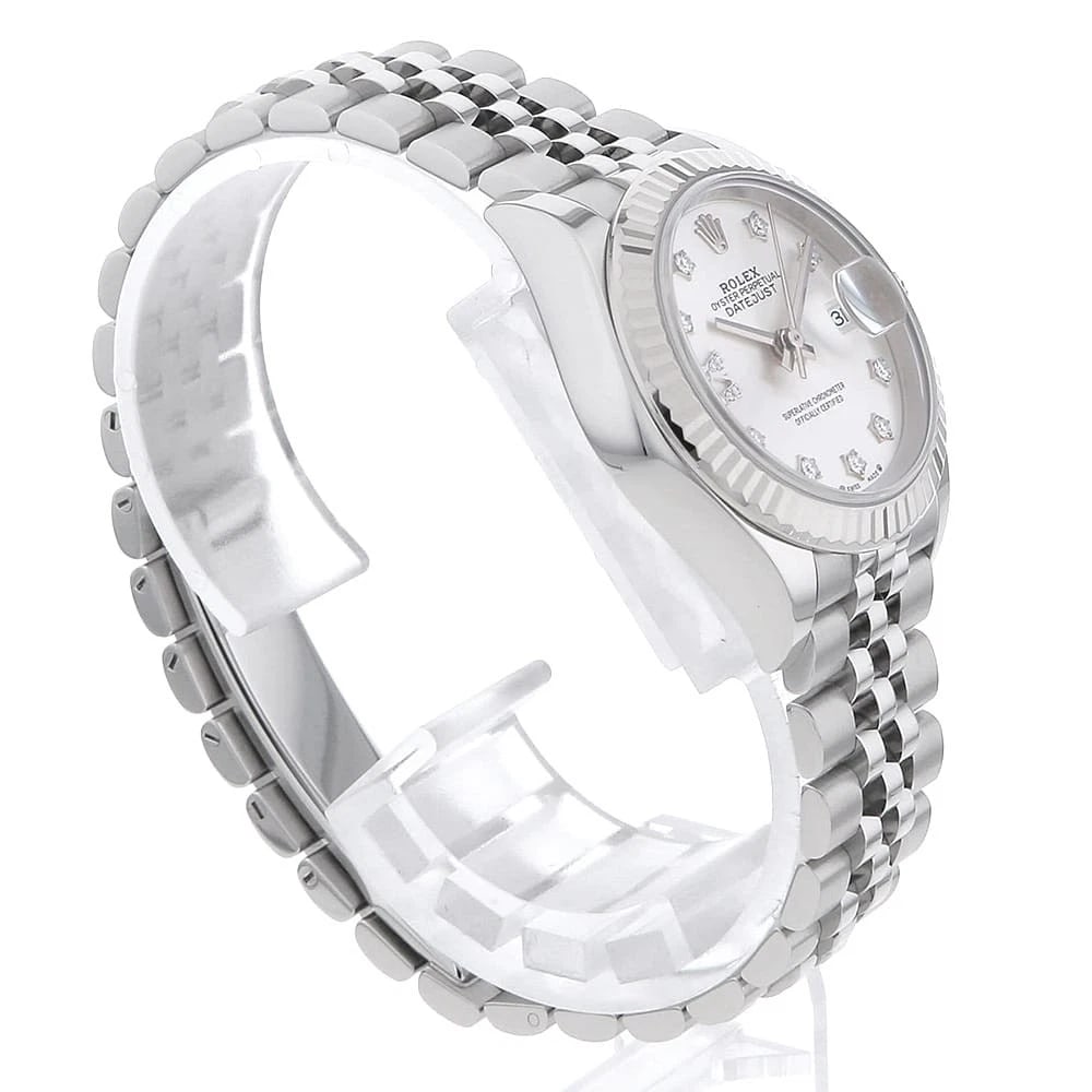 ROLEX DATEJUST DIAMOND SILVER WATCH - 3