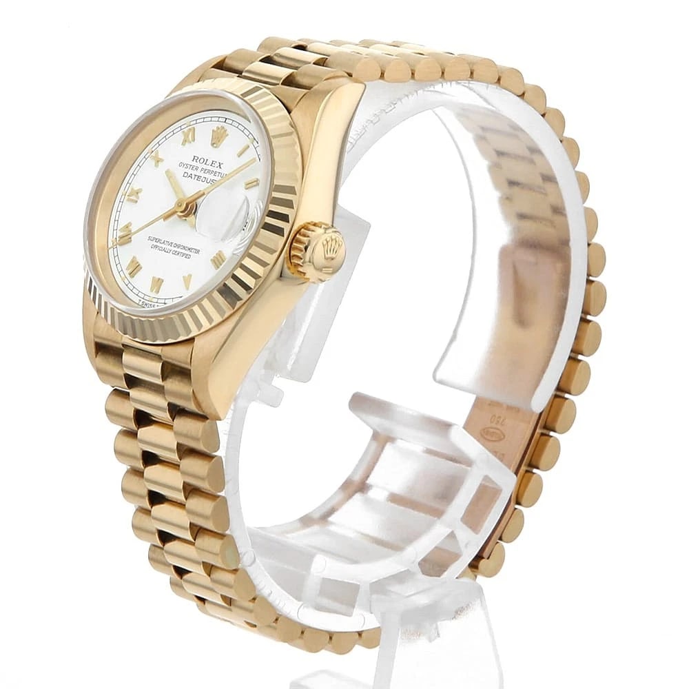 ROLEX DATEJUST WHITE WATCH - 2