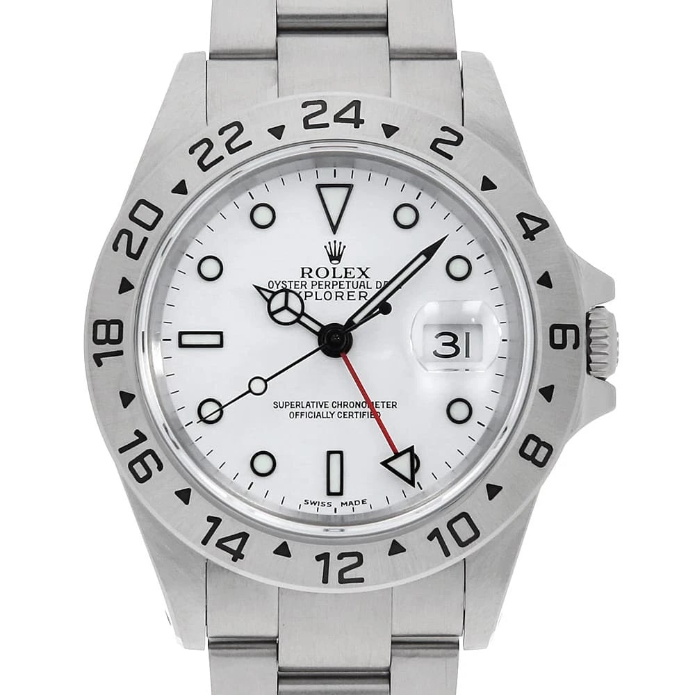 ROLEX EXPLORER WHITE STAINLESS STEEL WATCH: ROLEX Explorer white Stainless Steel Watch Brand: ROLEX Type/Style: Wrist watch Material: Band Material Stainless Steel, Case Material Stainless Steel Color: Dial Color White Size: