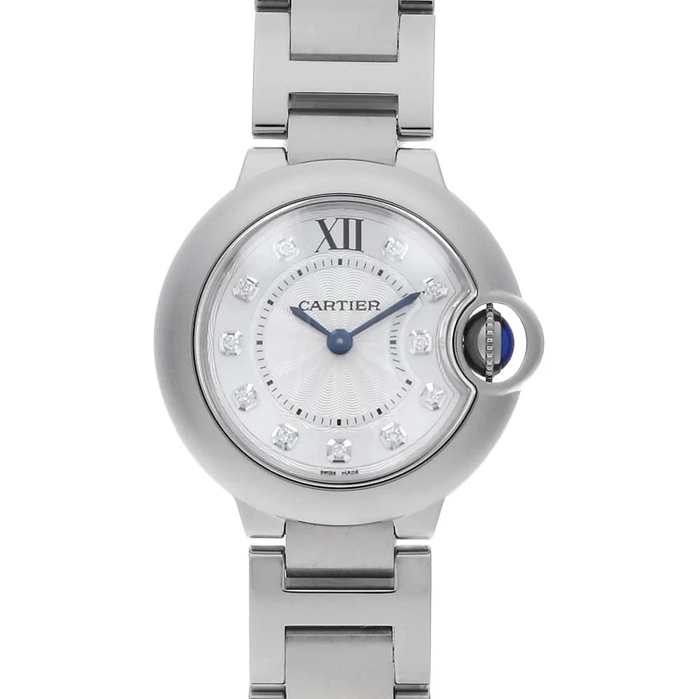 CARTIER BARON BLUE STAINLESS STEEL WATCH: Cartier Baron blue Stainless Steel Watch Brand: Cartier Type/Style: Wrist watch Material: Band Material Stainless Steel, Case Material Stainless Steel Color: Dial Color Silver Size: Case:W28mm Circumf
