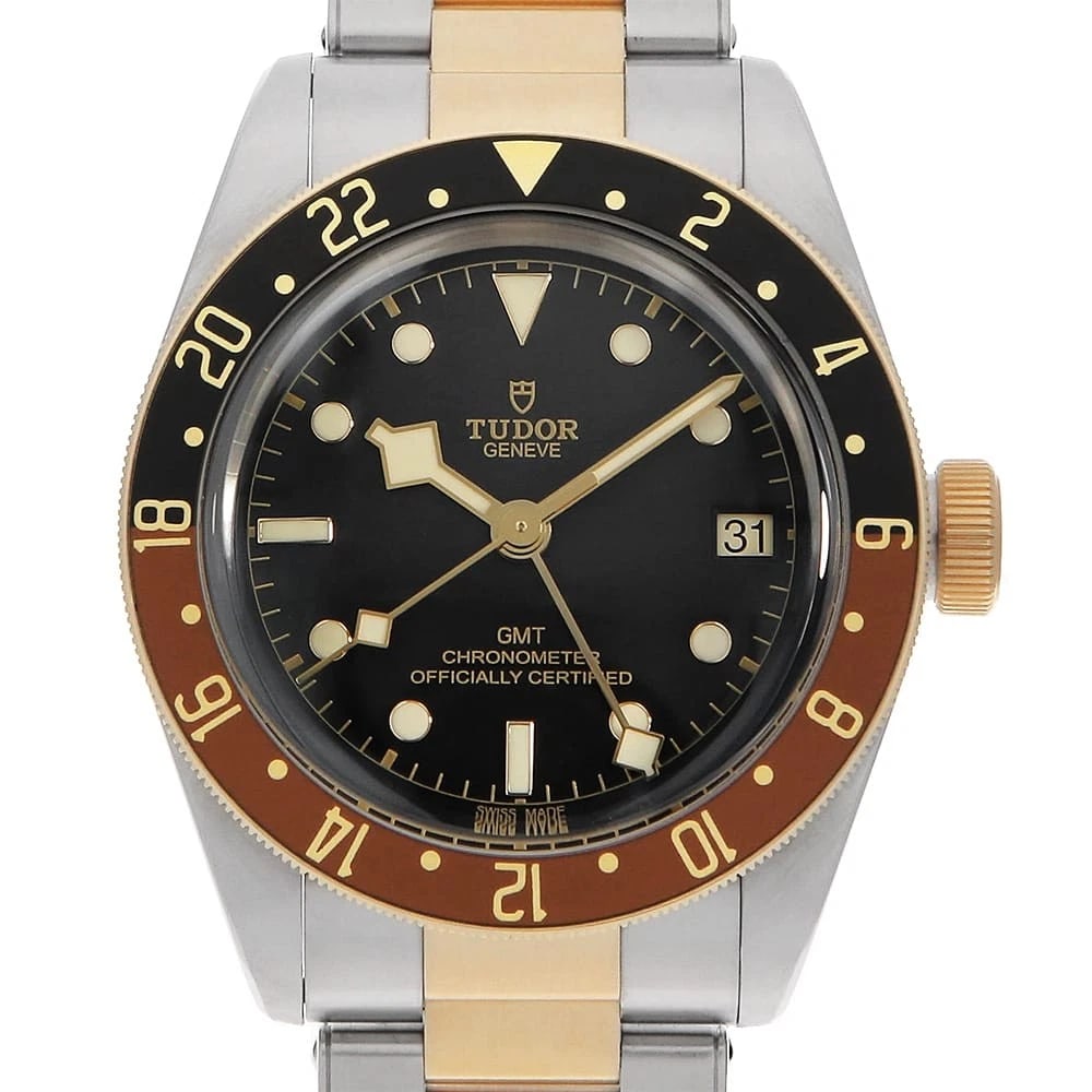 TUDOR HERITAGE BLACK STAINLESS STEEL WATCH (1 of 3)