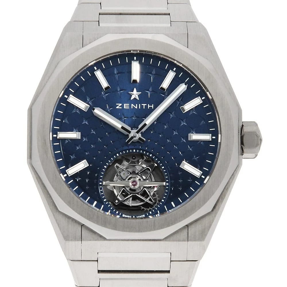 ZENITH DEFY SKYLINE STAINLESS STEEL WATCH: ZENITH DEFY Skyline Stainless Steel WATCH Brand: ZENITH Type/Style: Wrist watch Material: Band Material Stainless Steel, Case Material Stainless Steel Color: Dial Color Blue Size: Case:W41mm Circumfer