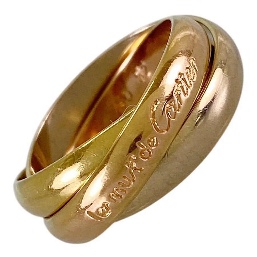 CARTIER TRINITY MM YELLOW GOLD RING: Cartier Trinity MM Yellow gold Ring Brand: Cartier Type/Style: Ring Material: 18K Yellow Gold 18K White Gold 18K Rose Gold Color: YG WG RG Size: US 5.5-6 Accessories: None Accessories Noti