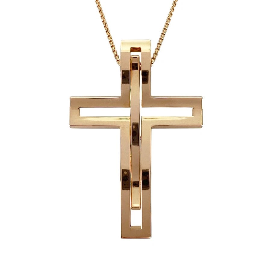 ROGER DUBUIS CROSS ROSE GOLD NECKLACE: ROGER DUBUIS cross Rose gold Necklace Brand: ROGER DUBUIS Type/Style: Necklace Material: 18K Rose Gold Color: RG Size: Top size:50.0mmx33.8mm Necklace full length:41cm Accessories: None Accessories
