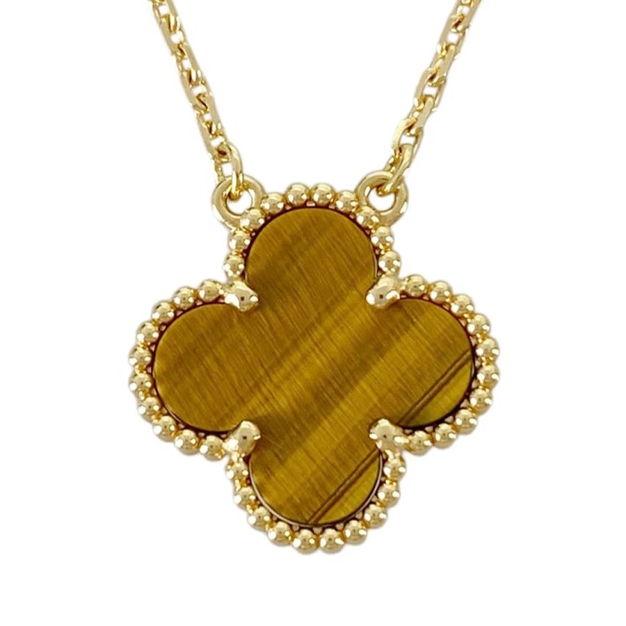 VAN CLEEF & ARPELS ALHAMBRA YELLOW GOLD NECKLACE: Van Cleef & Arpels Alhambra Yellow gold Necklace Brand: Van Cleef & Arpels Type/Style: Necklace Material: 18K Yellow Gold Color: Gold Size: Motif size:14.9mmx14.8mm Necklace full length:41.5cm