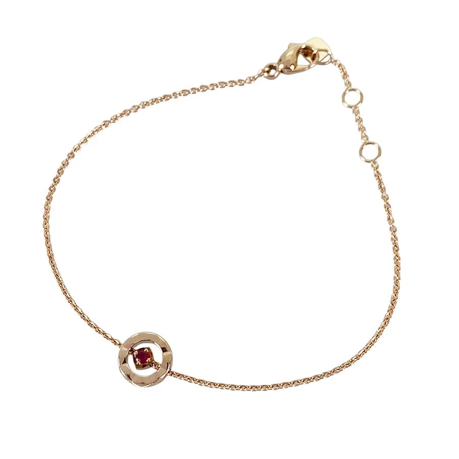 CHANEL COCO CRUSH BROWN GOLD RUBY BRACELET: CHANEL Coco Crush Brown gold Ruby Bracelet Brand: CHANEL Type/Style: Bracelet Material: 18K Brown Gold Color: BG Size: Motif size:8.0mm Wrist Size:16.5cm Accessories: None Accessories Notice: When
