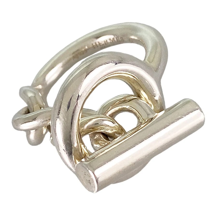 HERMES CROISETTE SILVER RING: HERMES Croisette Silver Ring Brand: HERMES Type/Style: Ring Material: Silver 925 Color: Silver Size: US 5.5 Accessories: None Accessories Notice: When purchasing pre-owned goods, please refer to the