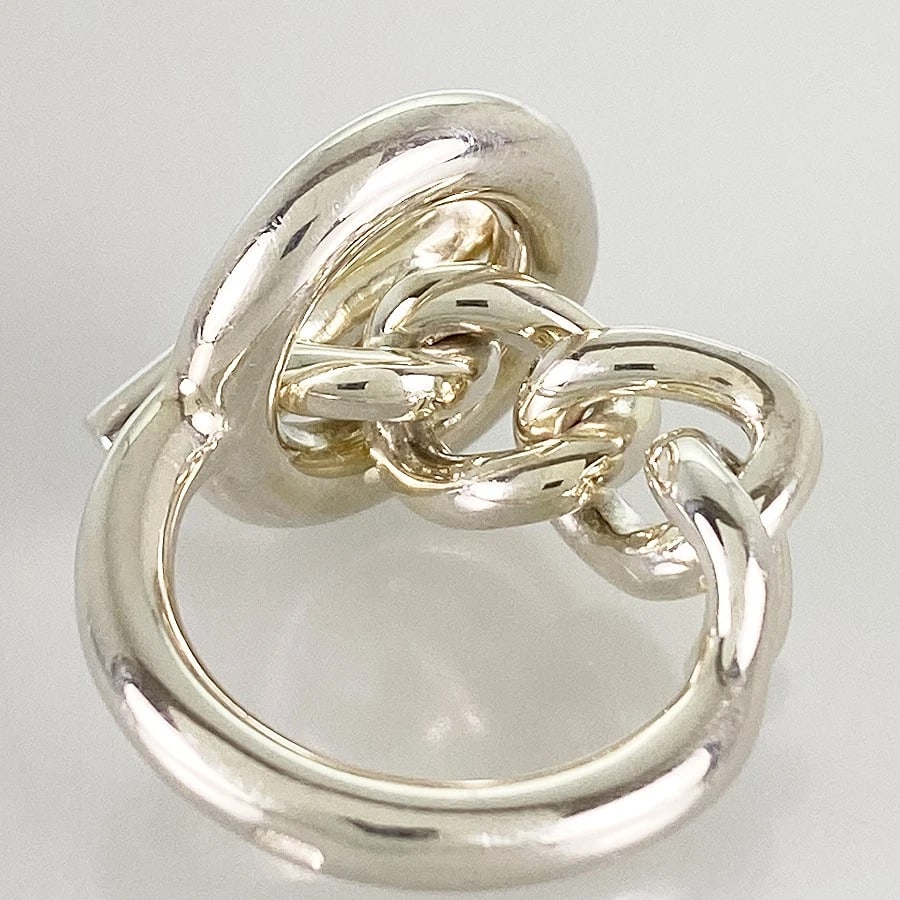HERMES CROISETTE SILVER RING - 4