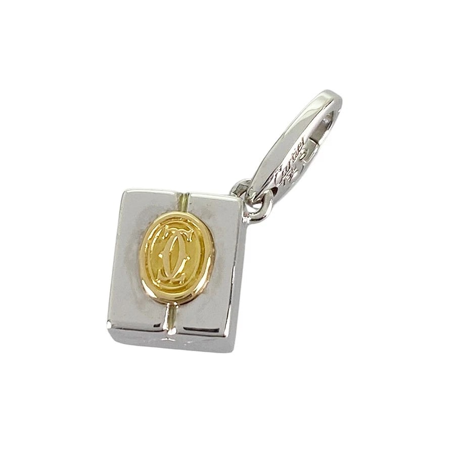 CARTIER GIFT BOX WHITE GOLD PENDANT TOP: Cartier Gift box White gold Pendant top Brand: Cartier Type/Style: Pendant top Material: 18K White Gold 18K Yellow Gold Color: WG YG Size: Top size:10.9mmx9.4mm Accessories: None Accessories Notice: