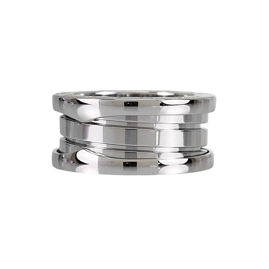 BVLGARI B.ZERO1 WHITE GOLD RING: BVLGARI B.zero1 White gold Ring Brand: BVLGARI Type/Style: Ring Material: 18K White Gold Color: Silver Size: US 3.5-4 Accessories: None Accessories Notice: When purchasing pre-owned goods, please
