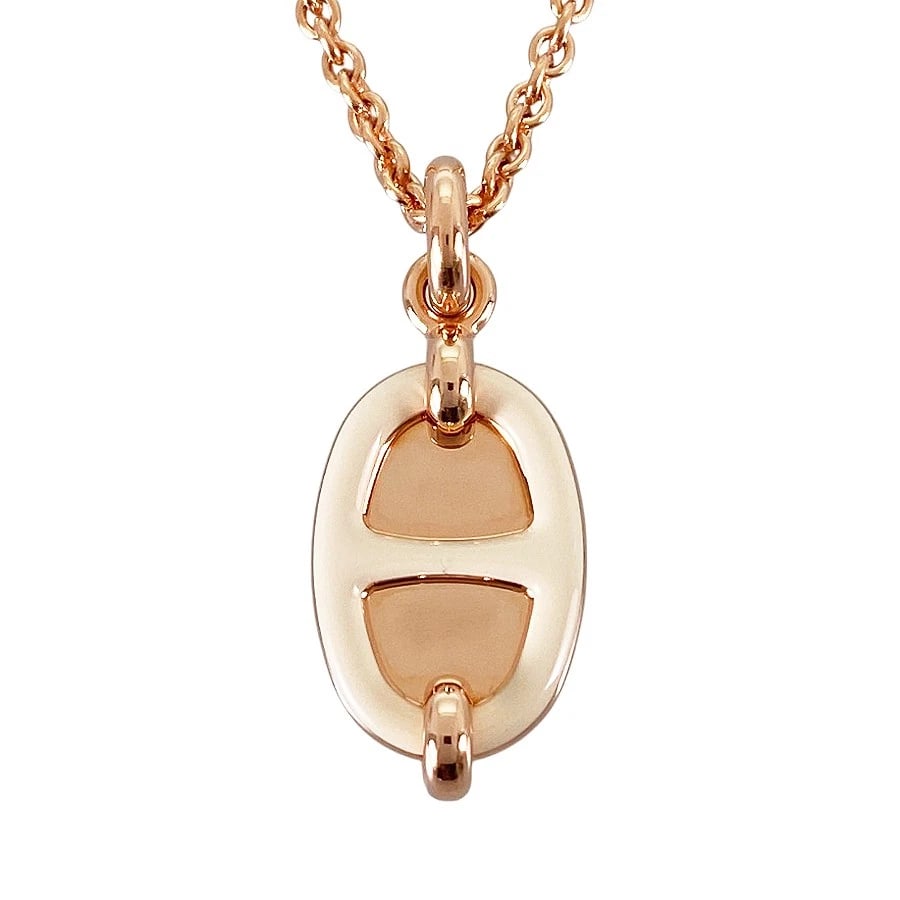HERMES MINI MAYON GOLD PLATED NECKLACE: HERMES Mini Mayon Gold plated Necklace Brand: HERMES Type/Style: Necklace Material: Gold Plated Color: Gold Size: Top size:25mmx11mm Necklace full length:47.5cm Accessories: None Accessori